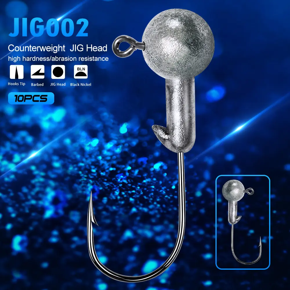 Jig Hook 1-10G Fish Hook Soft Worm Jig Hook Weever Applicable Jig002