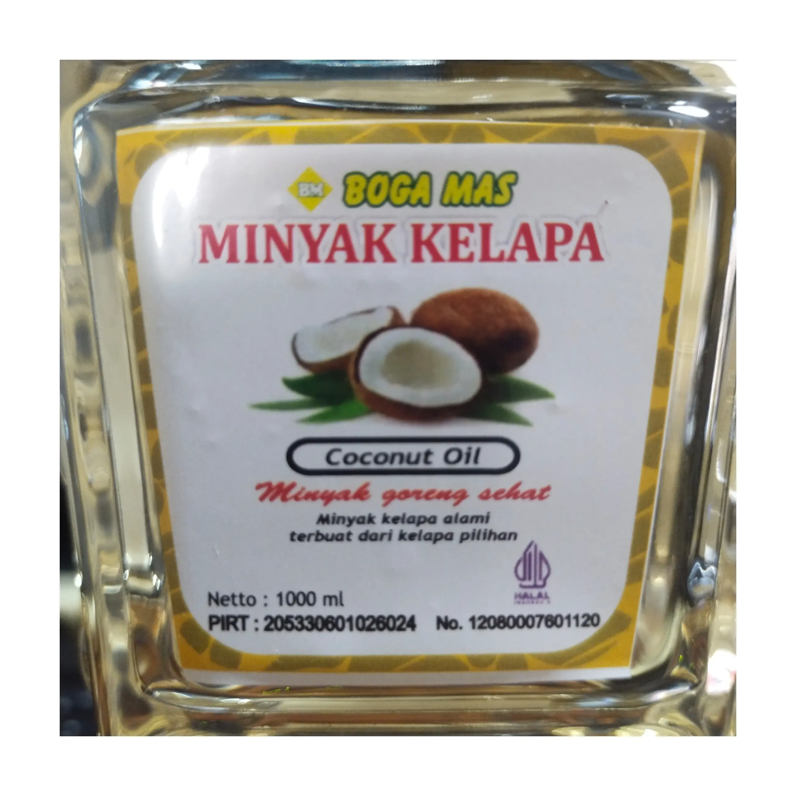 COD (MINYAK GORENG KELAPA SEHAT 1 LITER) KEMASAN BOTOL ASLI BOGA MAS (PILIHAN YANG LEBIH SEHAT) 1000ML