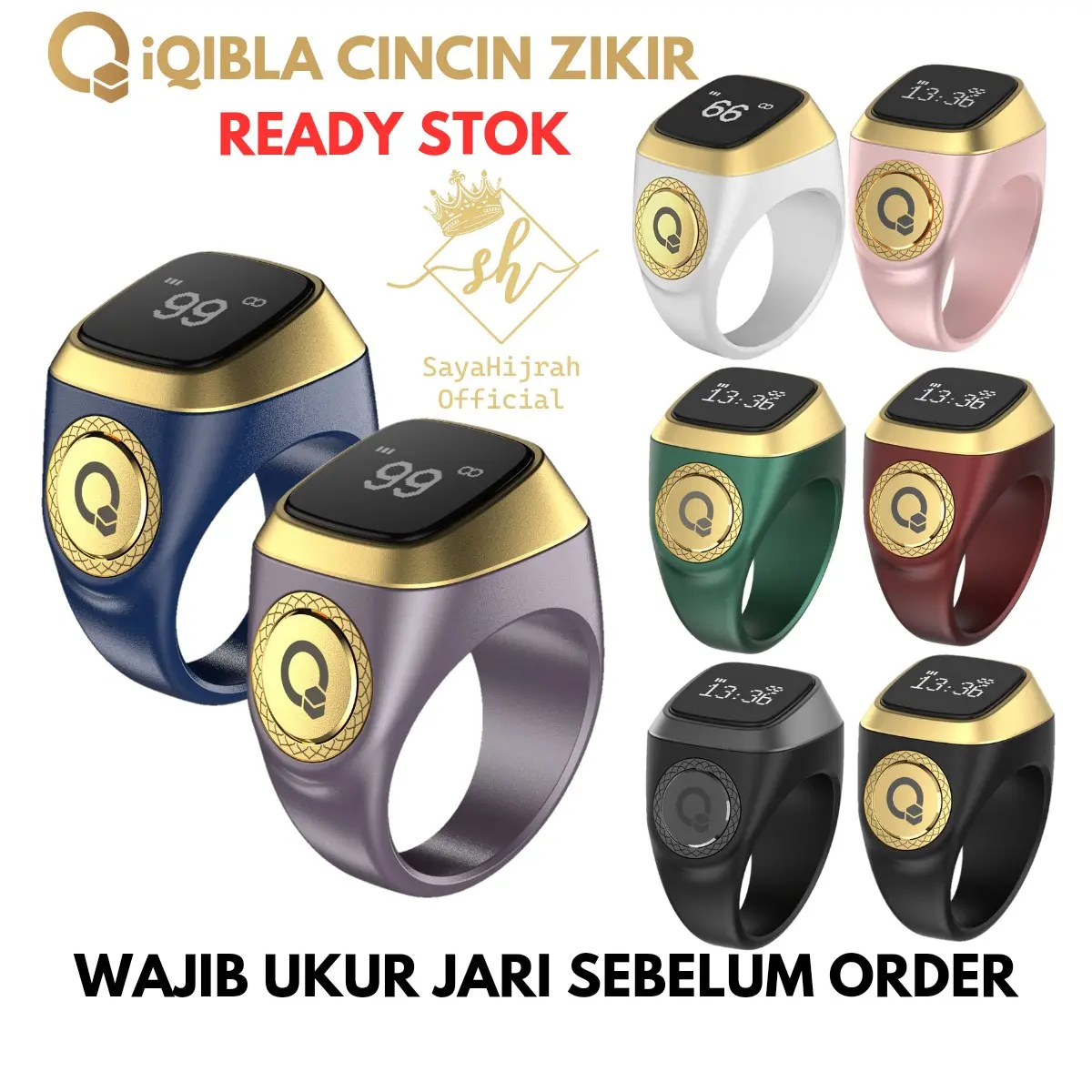 iQibla Cincin Zikir Tasbih Pintar Multifungsi