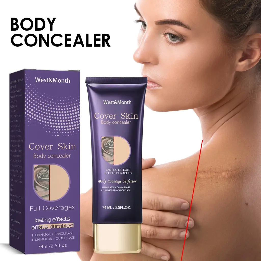 74ml Body Concealer Waterproof Cover Tattoo Scars Birthmarks Scars Invisible Body Concealer - Bella Beauty Shop