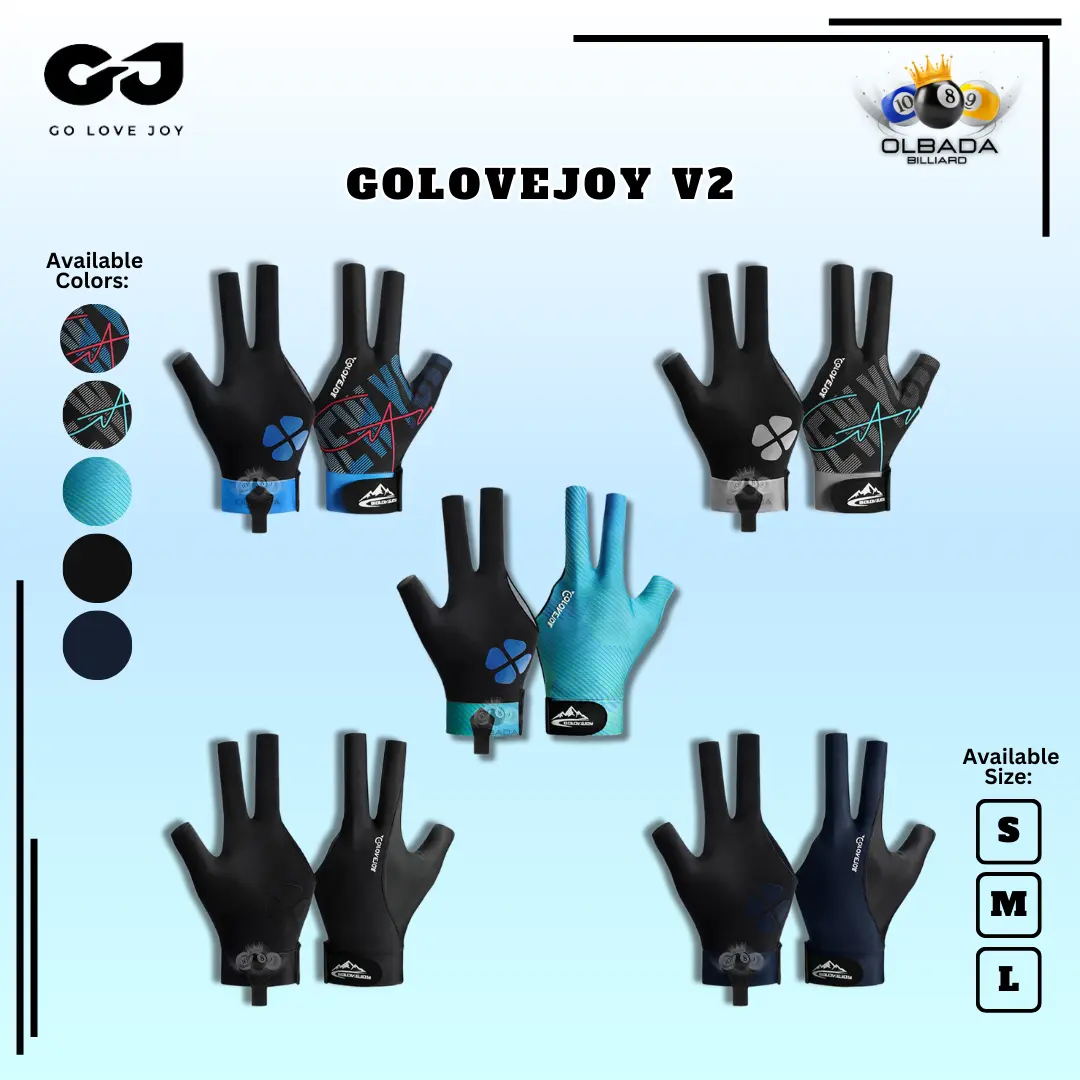 【GOLOVEJOY V2】Sarung Tangan Billiard Golovejoy / Anti Slip / Sarung Tangan Olahraga Billiard