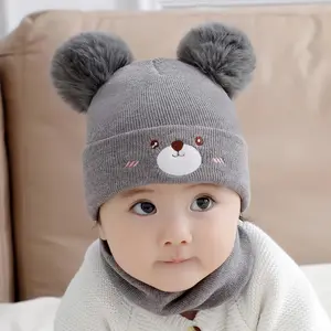 Topi Kupluk Anak Bayi Laki Laki Perempuan Motif Model Hidung Panda Tanpa Syal Fashion Uniseks