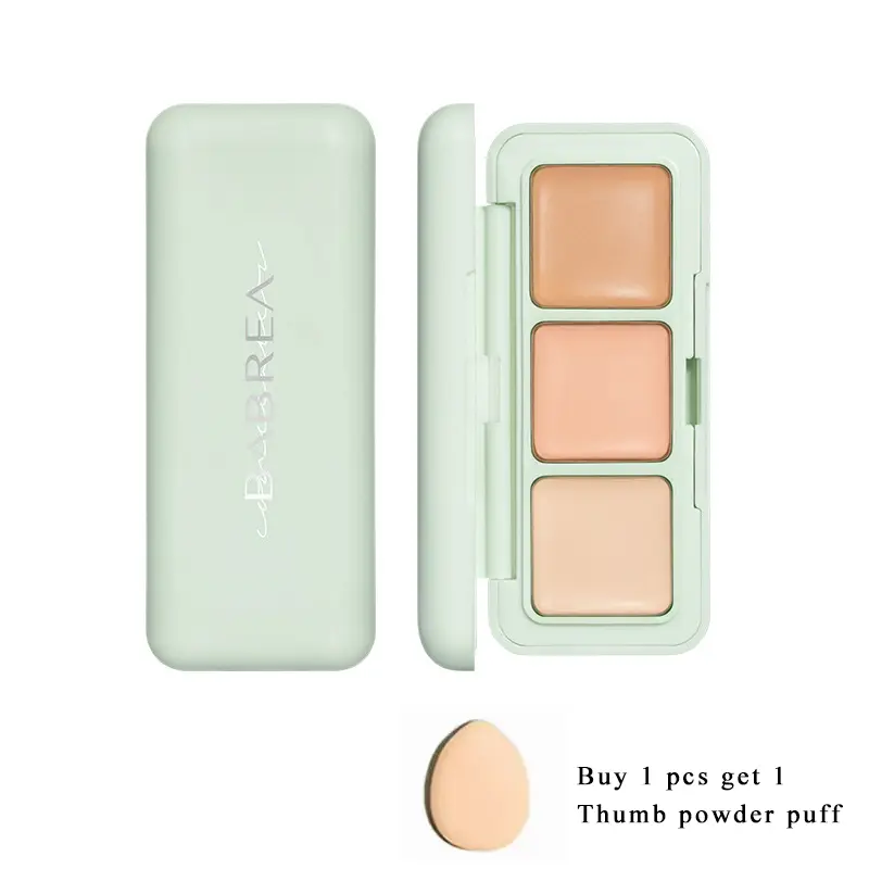 Babrea Three Color Concealer,Can Cover Spots, Dark Circles, and Acne Marks, Making the Skin Tone Even,1.5g Foundation Makeup Cosmetic