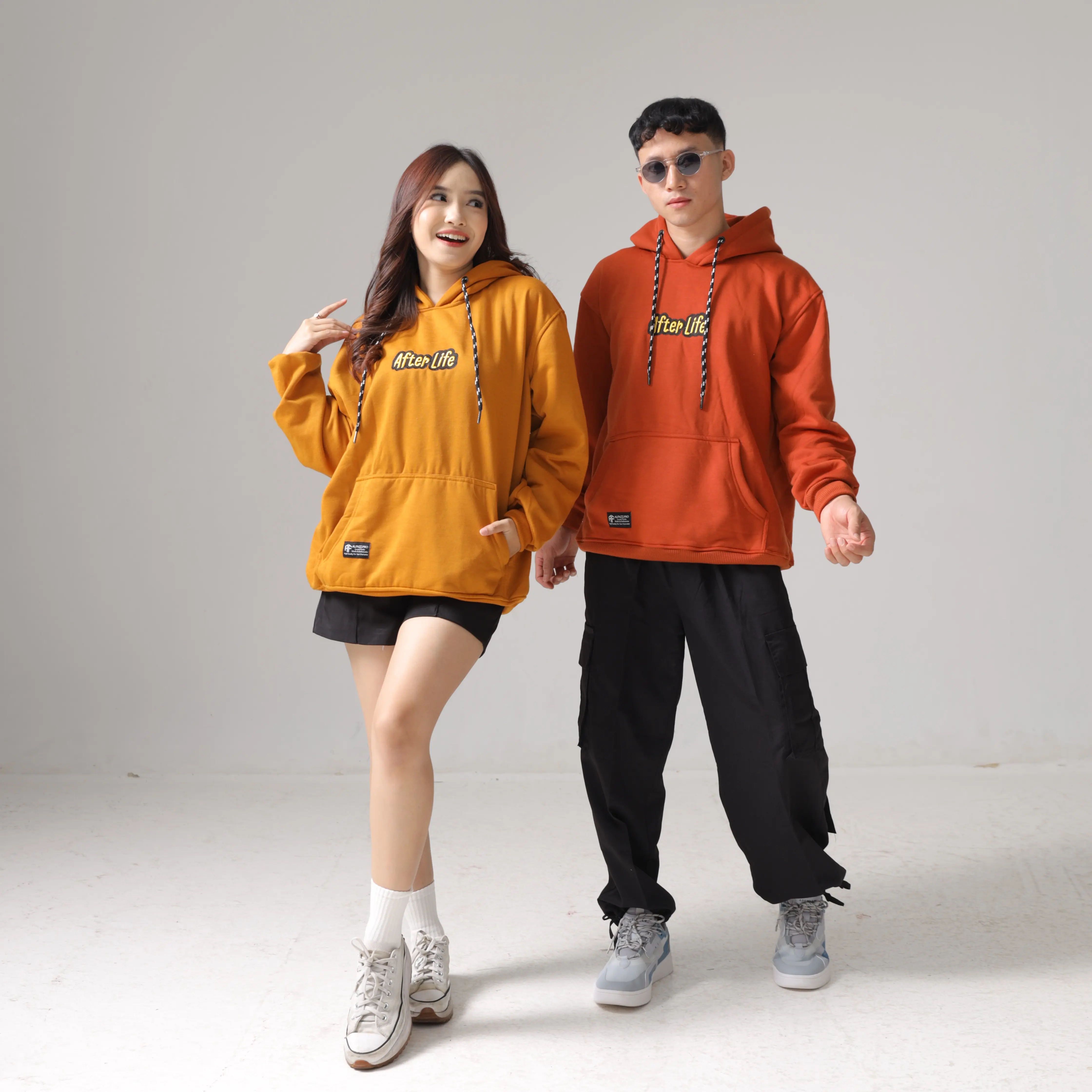 AF After life Hoodie Jumper Bordir Timbul Premium Sweater Hoodie Unisex Pria Dan Wanita Tebal Fleece Nyaman Lokal