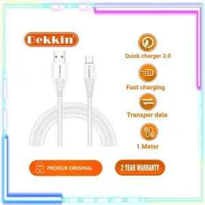 KABEL DATA DEKKIN DK A3 2.4A QUICK CHARGER QC 3.0 FAST CHARGING GARANSI RESMI