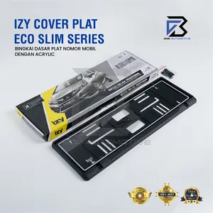 IZY Cover Dudukan Tempat Frame Breket Bingkai Rumah Tatakan Plat Nomor Mobil Model Eco Slim dengan Cover Akrilik