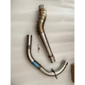 Leher Knalpot Abr Racing Exhaust 201 Tebal emblem Blue V3 Original untuk Motor CB GL MEGAPRO TIGER dengan Kualitas Terbaik
