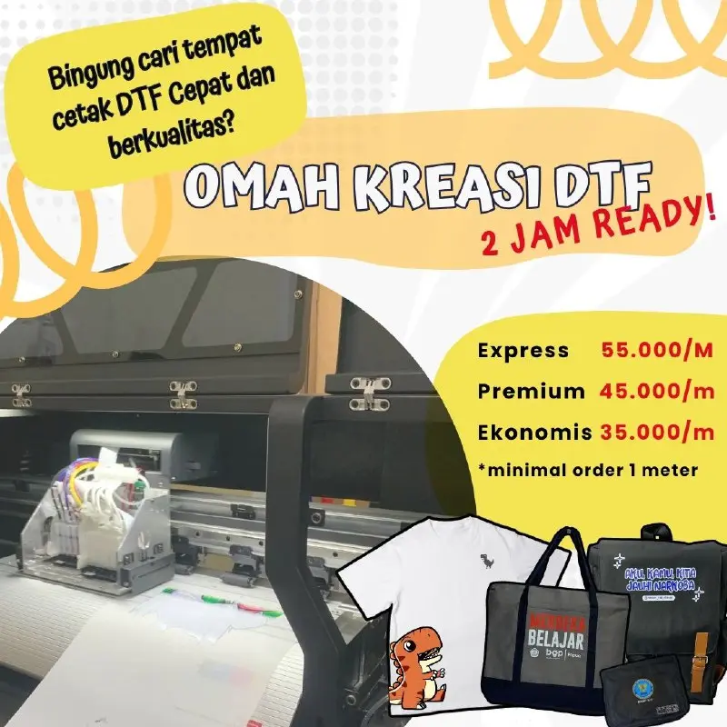 JASA CETAK DTF ONE DAY SERVICE / PRIN DTF METERAN MURAH