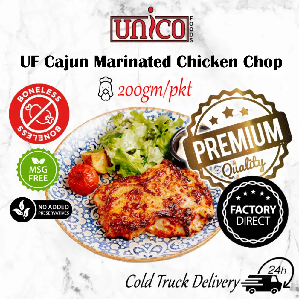 UF Cajun Marinated Chicken Chop boneless leg (200gm+-/pc)