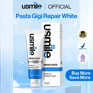 usmile Pasta Gigi Repair White 100gr - Whitening Toothpaste & Perbaikan Enamel | Pemutih Gigi | Whitening Toothpaste | Membersihkan Noda Gigi | Gigi Sensitif | Memperbaiki Enamel | Pasta Gigi Whitening | Penghilang Karang Gigi