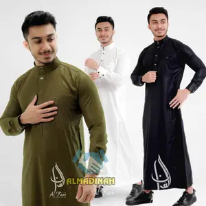 Jubah Gamis Jubah Pria Jubah muslim pria busana muslim jubba  hitam jubah putih jubah gamis saudi