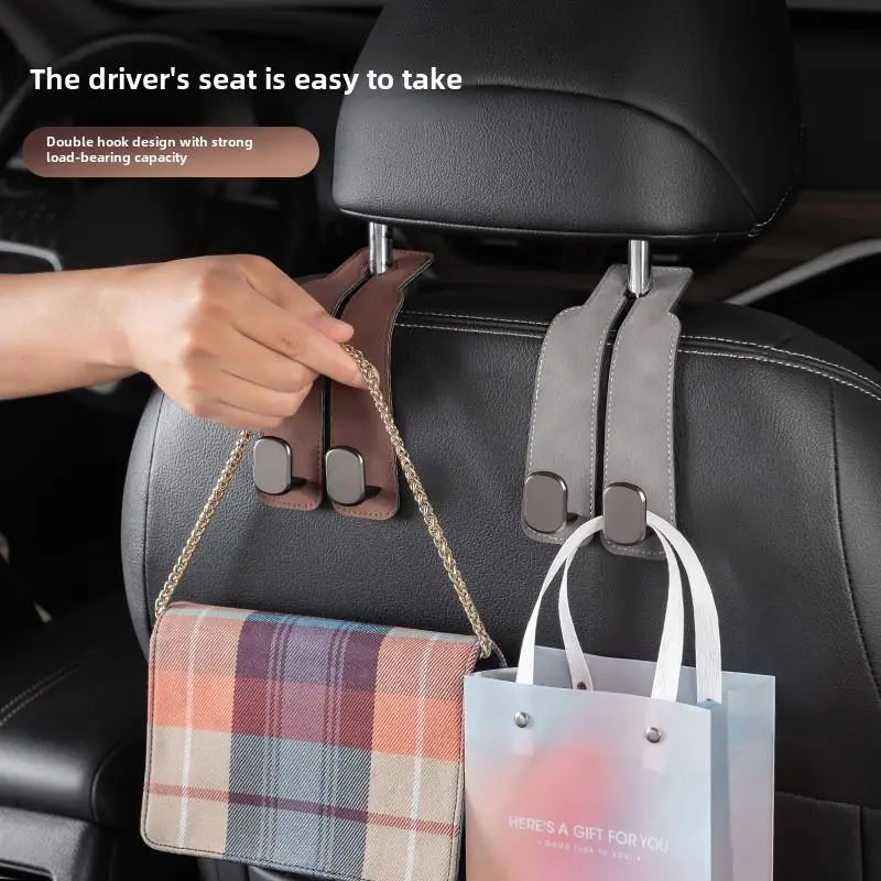 Versatile Suede Hooks for Car Seats - Zinc Alloy Mountable Organizer