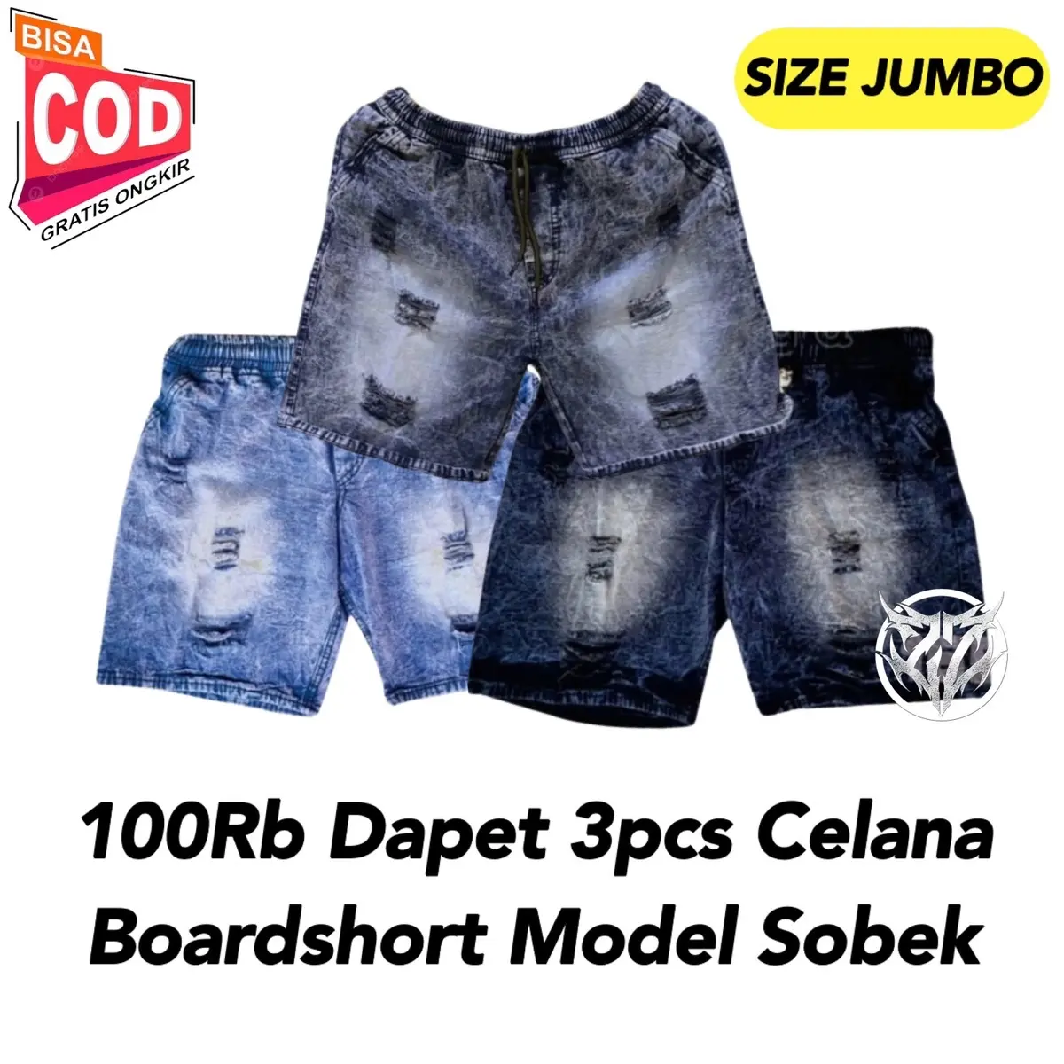 PAKET MURAH 100 RIBU DAPET 3 PCS CELANA PENDEK PRIA CELANA PRIA PENDEK MOTIF SOBEK JEANS PRIA PENDEK DI ATAS LUTUT  Cowok Dewasa Distro Keren