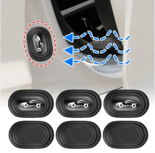 4PCS New Car Door Shock Absorber Rubber Pads Anti Shock Silicone Pads Car Door Shock Absorbing Gasket Pads Anti Collision Gasket Buffer