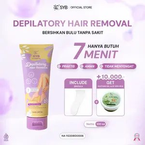 FYC-(PROMO +10.000 GET SOOTHING GEL 50Gr) SYB Depilatory Hair Removal [Pembersih Bulu] *Bulu Bersih Hanya 7 Menit*
