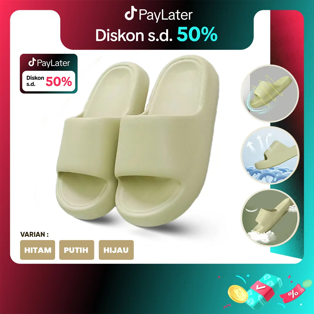 ANGOLA Sendal Slip On EVA H33 Sandal Rumah Slop Santai Wanita Pria/Sendal Korea Jelly shoes karet Selop Cewek
