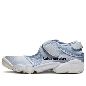 Sepatu Sandal Wanita Flat Air Rift Premium Light Blue Shoes dengan Desain Nyaman dan Tali Velcro