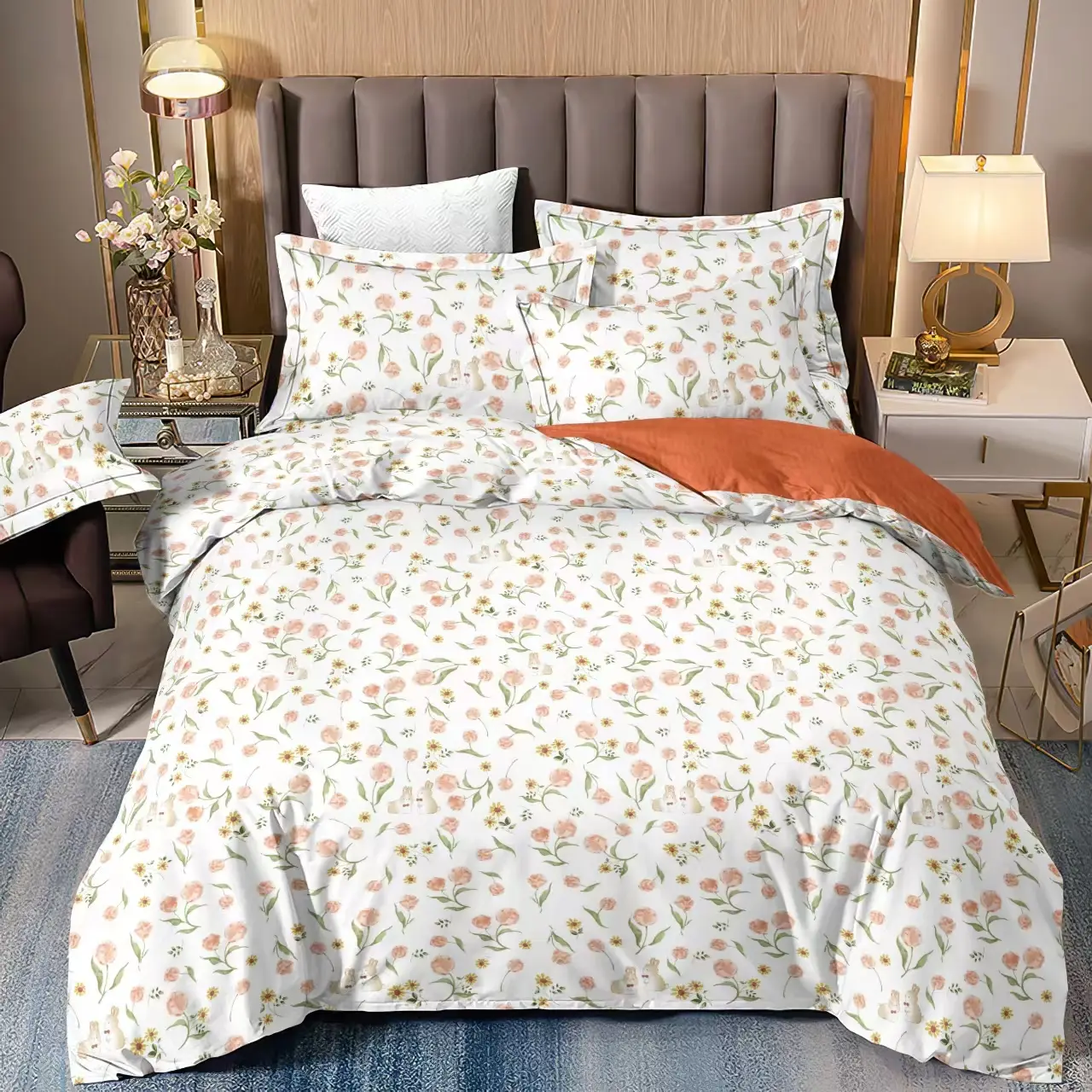 Cotton Linen Feel Bedsheet Set Thin Soft Breathable Bedsheet set (Quilt cover sold separately)