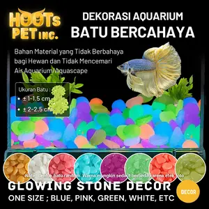 Dekorasi Aquarium Batu Glow In The Dark 10pc Luminous Glowing Stone Warna Warni Hiasan Akuarium Ikan Outdoor