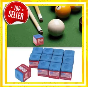 (4 pcs) Aksesoris Bilyad Bilyard Billiard - Kapur Billiard Chalk Master - Kapur Stick Biliar - Ball