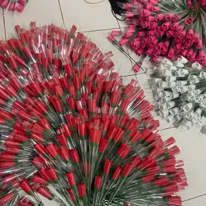 (1 pcs )Single flower / bunga mawar kain flanel
