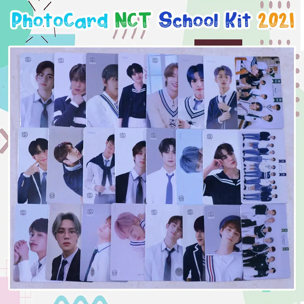 Photocard NCT Back To School Kit 2021 & SMTown Isi 25 pcs Merchandise Kpop NCT Unofficial Fans Made