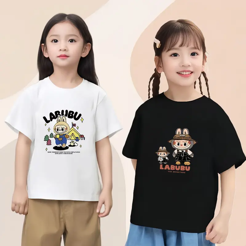 Children's T-shirt, most popular among girls and boys, LABUBU cartoon design