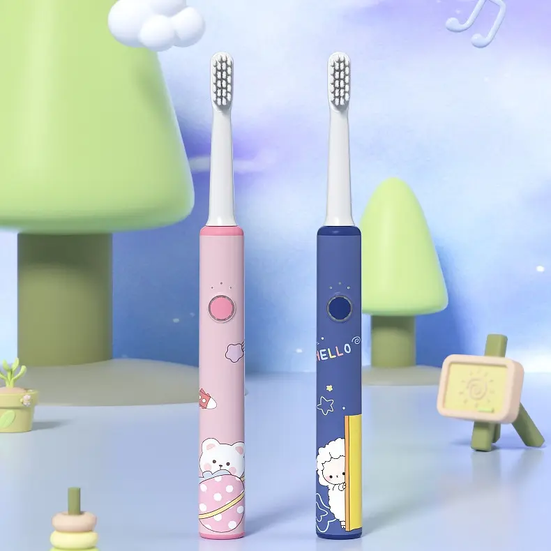 JTF Sonic Electric Toothbrush for Children - Rechargeable Electric Toothbrushes with 4 Brush Heads, 3 Hours Charge for 90 Days braces  electric