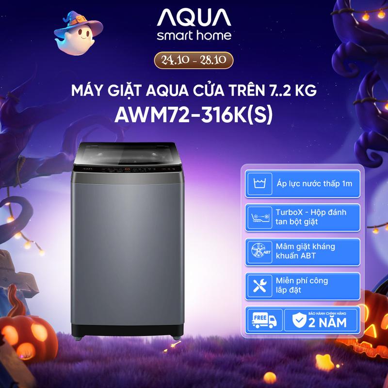 Máy giặt Aqua 7.2 kg AWM72-316K(S)