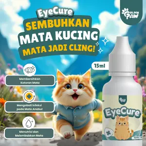 Golden Paw - EyeCure 15ml Tetes Mata Anabul Atasi Anti Peradangan Belekan dan Sakit Mata Kucing