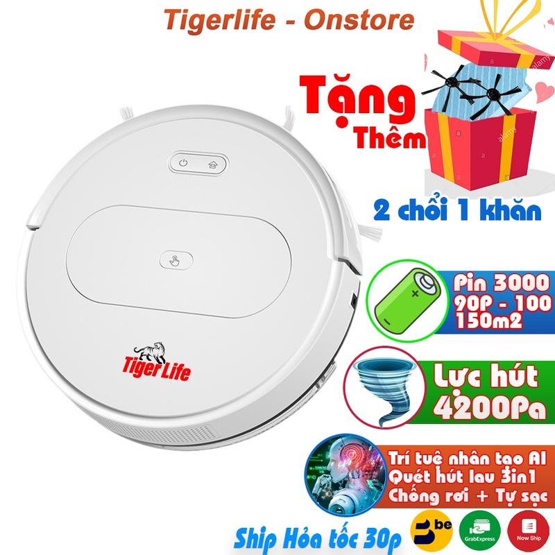 Robot Hút Bụi Lau Nhà TIGERLIFE 11MAX Kết nối Wifi tự sạc pin, chống rơi Lập…