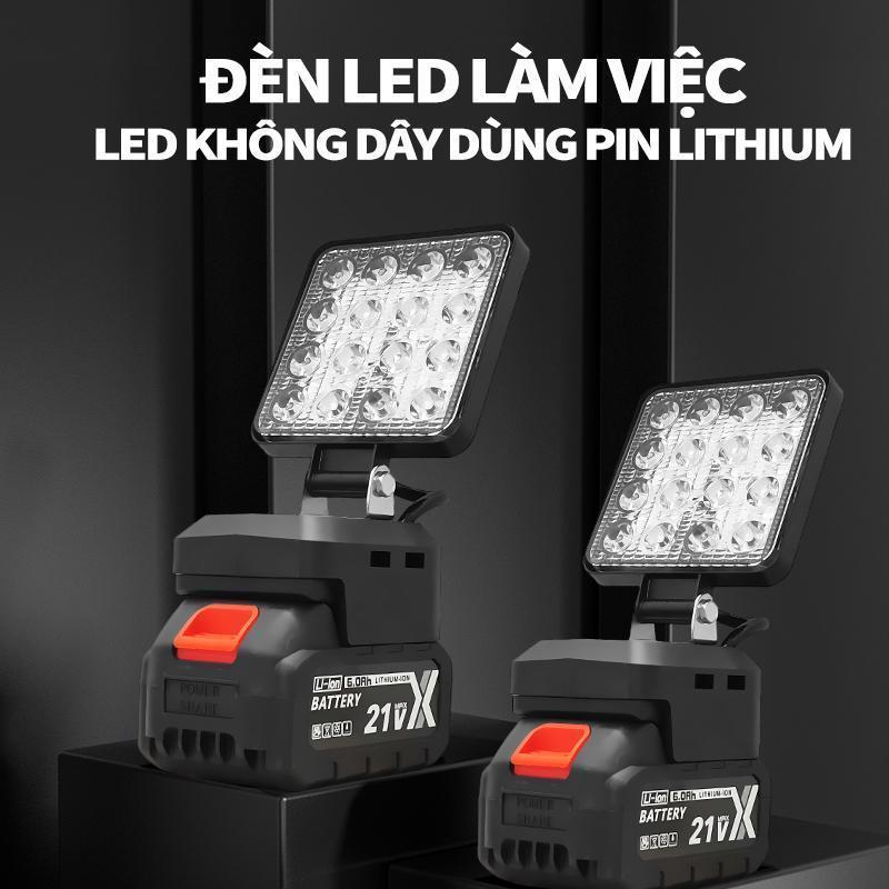 Thân Đèn Pin 35 Bóng Led, Đèn Pha Led Dùng Pin Chân Pin Phổ Thông Makita, Với 2 Chế Độ Sáng, Có Cổng Sạc Điện Thoại USB, Tay Cầm Tiện Dụng