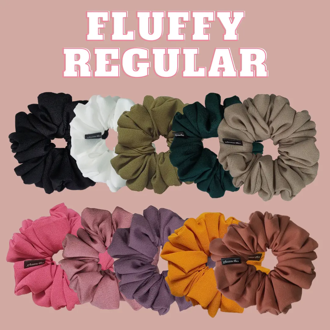 Fluffy regular scrunchie collection