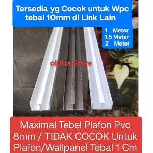 Rell Aluminium Kolong Dapur M 1 Meter rel SILVER