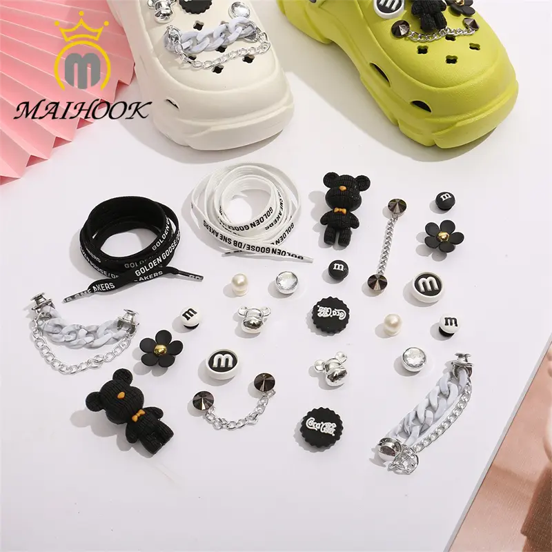 MAIHOOK Aksesoris Sandal Permata DIY Hiasan Bintan/Aksesoris sandal Kartun Lucu/Aksesoris Sandal 3D/ Jibbitz Aksesoris Terlaris