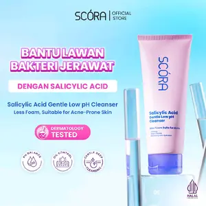 SCORA Salicylic Acid Gentle Low pH Cleanser Sabun Cuci Muka Oily Acne Prone Skin Friendly