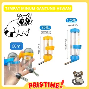 Pristine - Tempat Minum Anjing/Kucing Gantung Pet Bottle "HANG BOTTLE 60ML" Botol Minum Gantung Kandang Botol Minum botol minum hamster botol kandang kucing hamster anjing