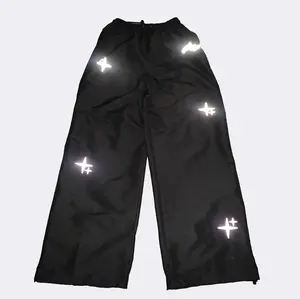 Baggy Pants Y2K Retro Star Reflective / Y2K Bintang Reflektif