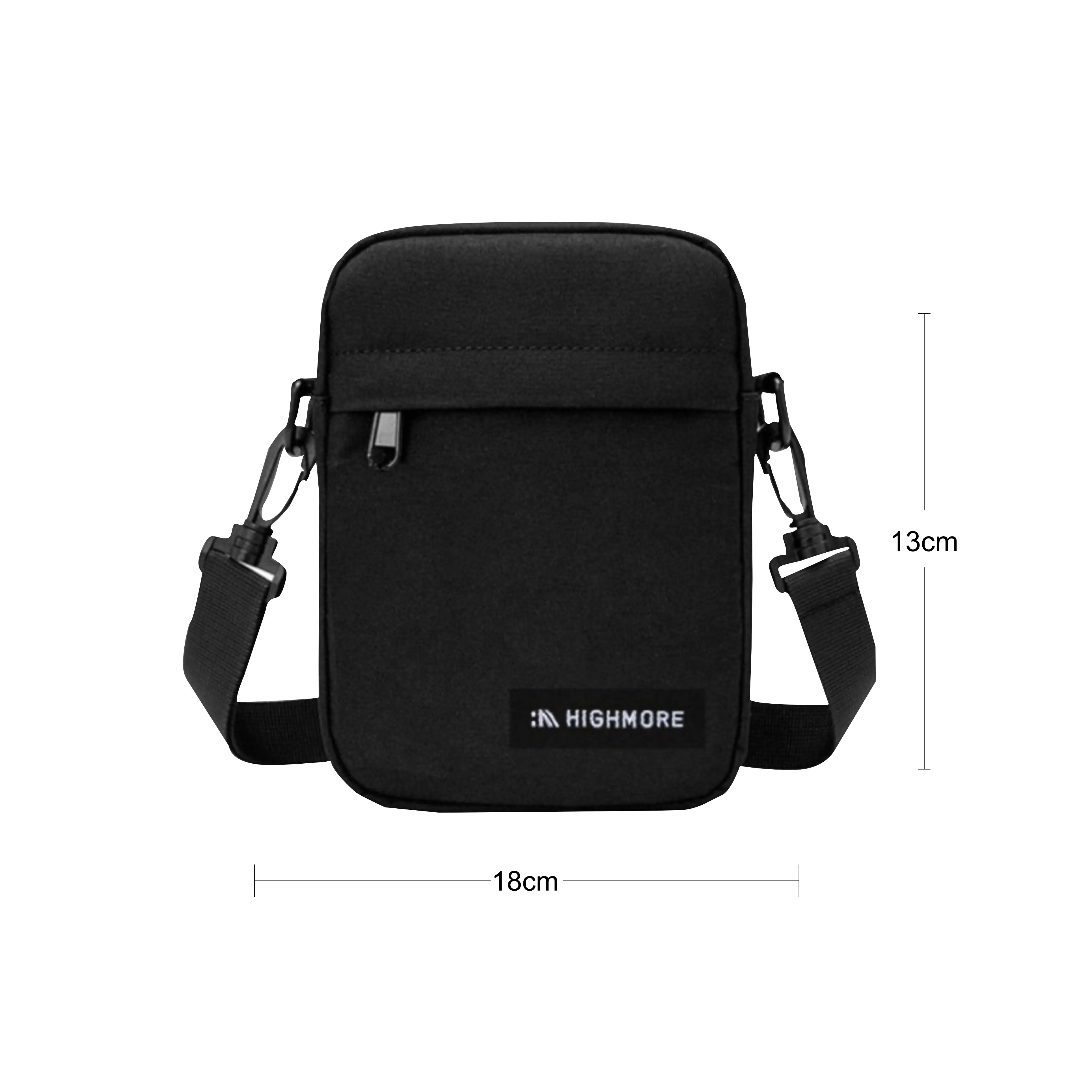 Tas Selempang Slingbag Original Highmore Hitam Elegan Pria
