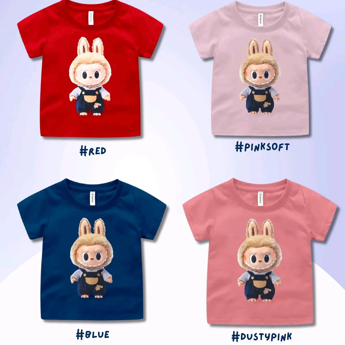 Kaos anak labubu/baju labubu anak/baju anak labubu
