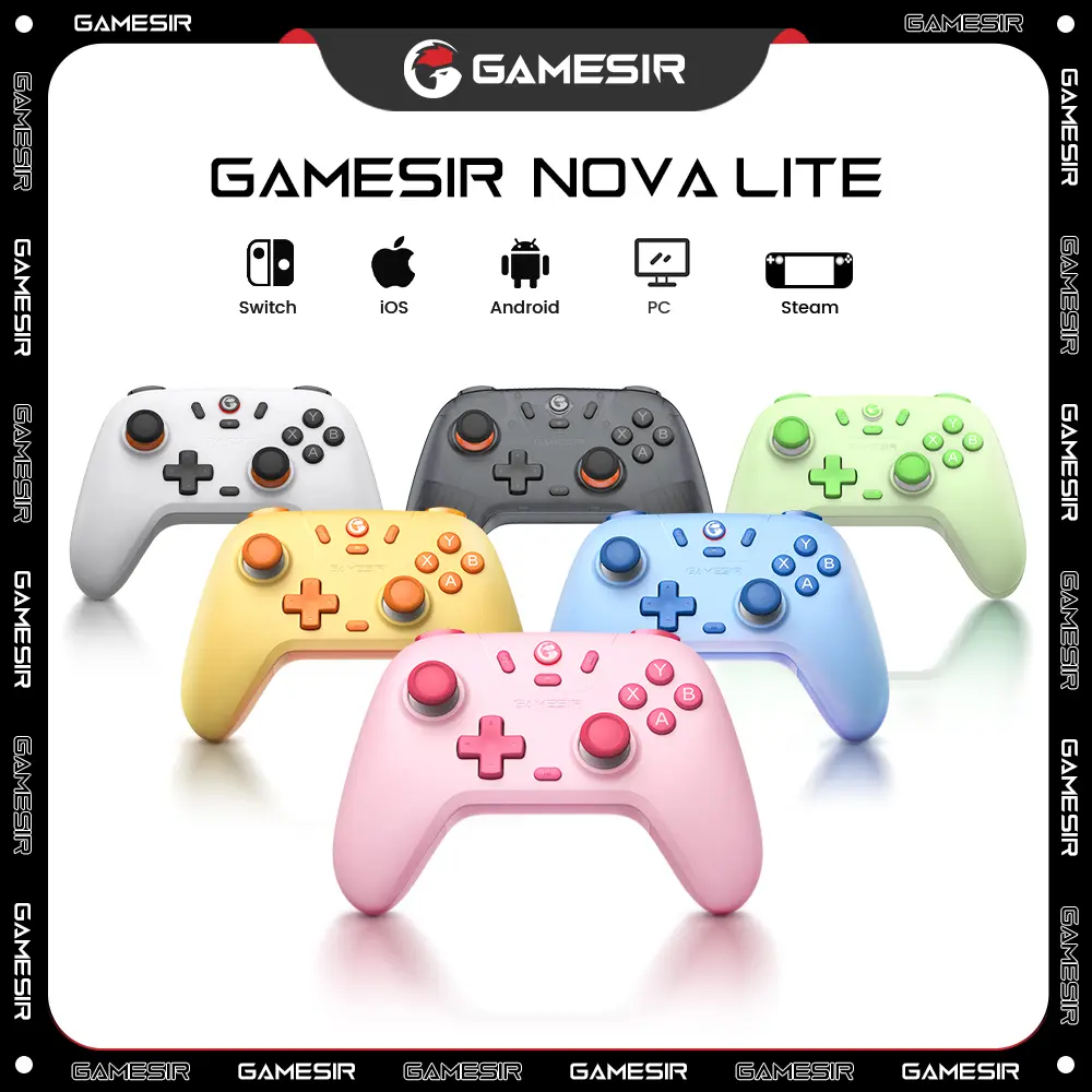 GameSir Nova Lite Wireless controller for PC/Steam/Android/iOS/Switch controller Bluetooth Gaming Joystick Accessories Console Electronic White android controller controller for phone controller