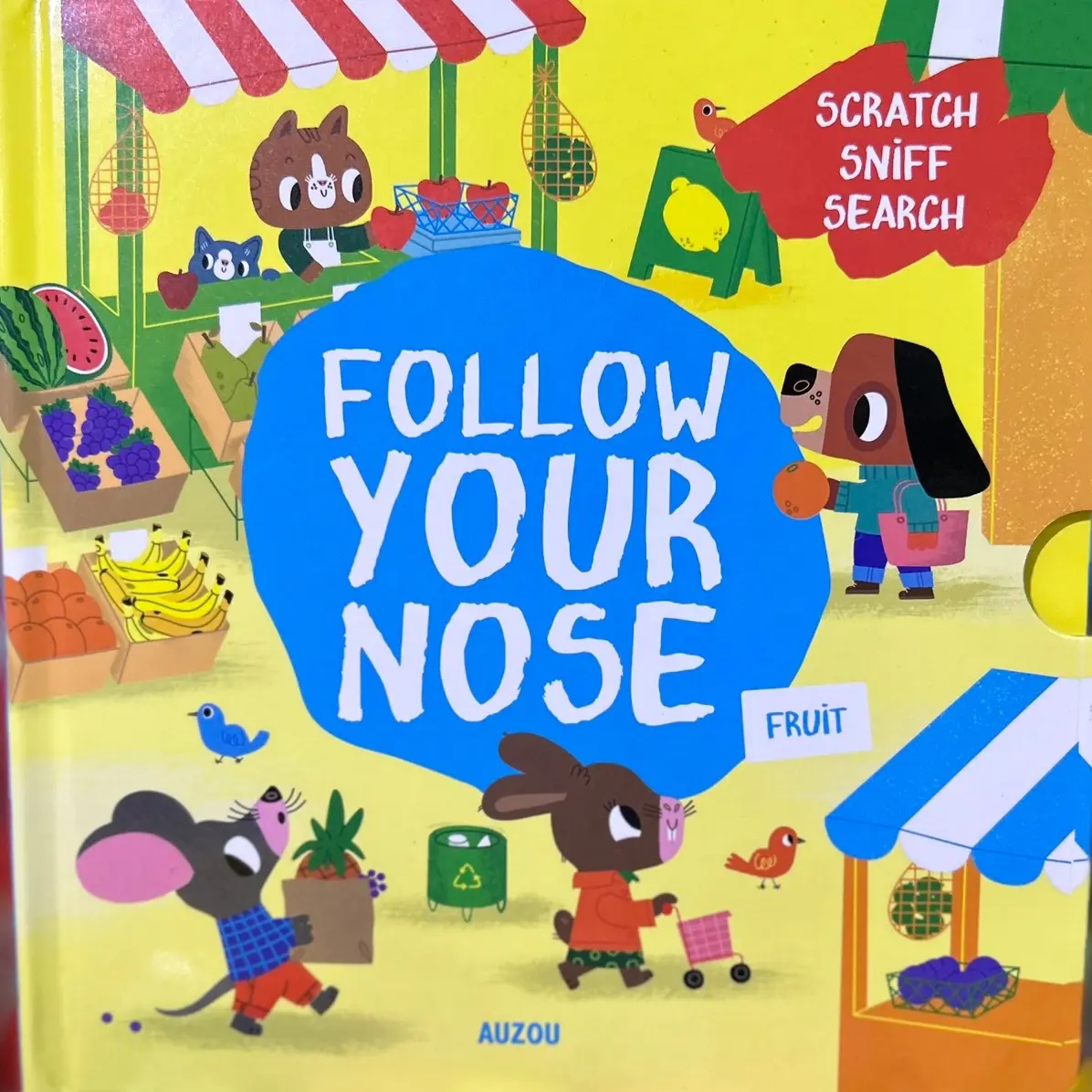 [Ready Stock] Interactive Board Book : FOLLOW YOUR NOSE - Scratch Sniff Search