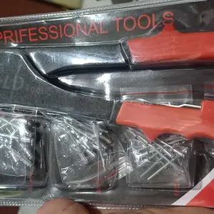 JLD Tang Rivet Alumunium 9.5INCH Hand Riveter Riveter Tembakan Paku 40pcs mata Heavy Duty Rivet Gun untuk 2.4mm - 4.8mmLogam, Kayu dan Plastik Besi Bor Karet