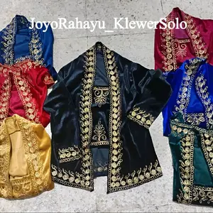 Kebaya bludru anak MOTIF || kebaya bludru corneli || kebaya bludru anak bordir bunga