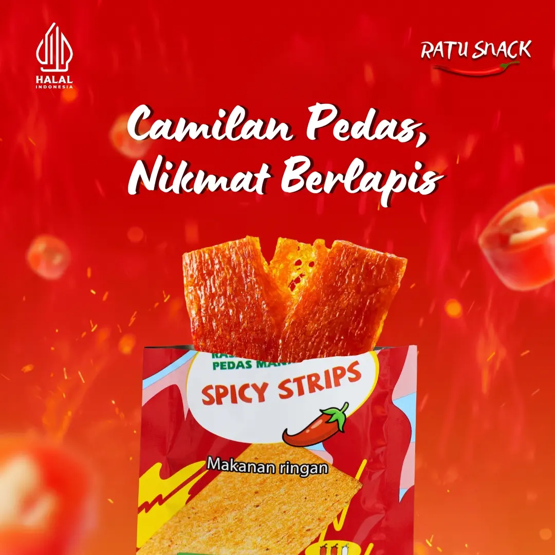 (SAMPEL) Ratu Snack - Strips Snack Camilan dengan Rasa Pedas Manis dan Gurih Food Food Food