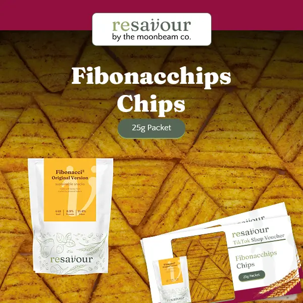 Fibonacchips Chips (25g Packet) | Sustainable & High in Fibre | resavour | Physical Voucher
