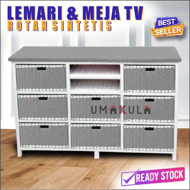 Meja tv rotan sintetis rak 9 dvd rantai model terbaru tahun 2026 - Shop ...