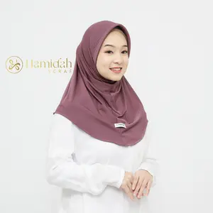 Hamidah - Hijab Bergo Hamidah Pad Besar Size S Matt Jersey Kerudung Instan