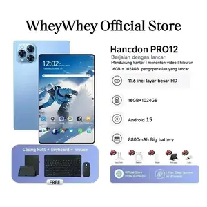 【Sarung Tablet Gratis】 Tab Pro12 Tablet PC Baru Android murah11.6inch 16GB+1TB Wifi 4G/5G Dual SlM smart Tablets 1024GB Untuk Anak Belajar hp tablet gaming tab BluetoothLayar