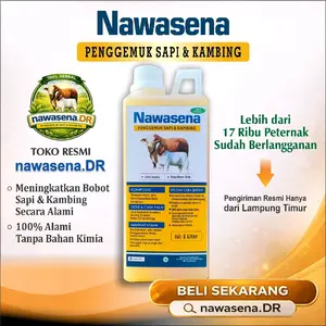 Nawasena Nutrisi Ternak Sapi & Kambing 1 Liter 100% Herbal Alami Meningkatkan Bobot Cepat Tanpa Efek Samping Membantu Penyerapan Nutrisi Pakan